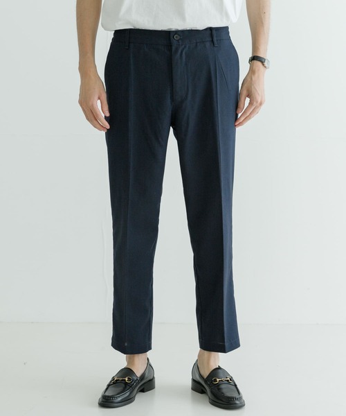 URBAN RESEARCH（アーバンリサーチ）の「『UR TECH』リネンアンクルパンツ（その他パンツ・メンズ・ネイビー/ブラック・SMALL/MEDIUM/LARGE）」の2枚目の写真