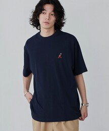 スポーツベア刺繍クルーネックTシャツ