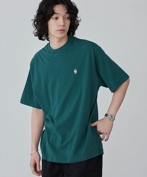 【関送込】GANNI ロゴ刺繍クルーネックTシャツ セール】スポーツベア刺繍クルーネックTシャツ（Tシャツ
