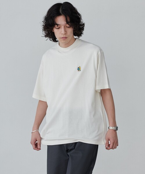coen(コーエン)の「スポーツベア刺繍クルーネックTシャツ(Tシャツ/カットソー・メンズ・ホワイト/ネイビー/ブラック/ダークグリーン・S/M/L/XL)」の6枚目の写真