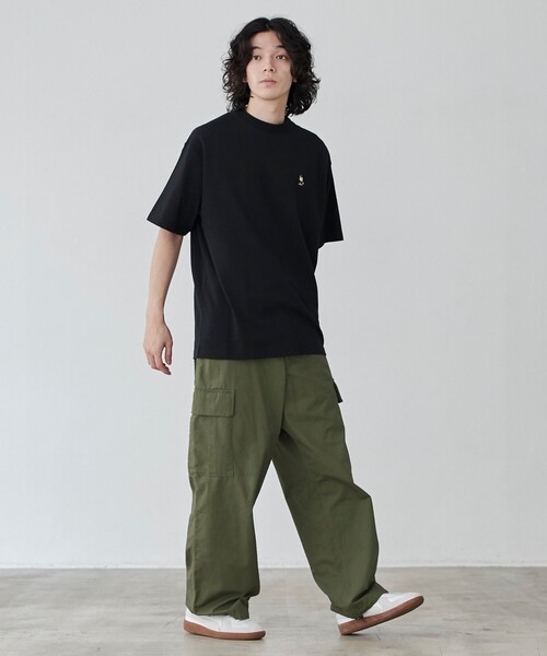 coen(コーエン)の「スポーツベア刺繍クルーネックTシャツ(Tシャツ/カットソー・メンズ・ホワイト/ネイビー/ブラック/ダークグリーン・S/M/L/XL)」の15枚目の写真
