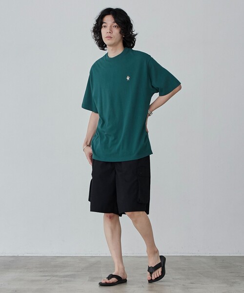 coen(コーエン)の「スポーツベア刺繍クルーネックTシャツ(Tシャツ/カットソー・メンズ・ホワイト/ネイビー/ブラック/ダークグリーン・S/M/L/XL)」の19枚目の写真