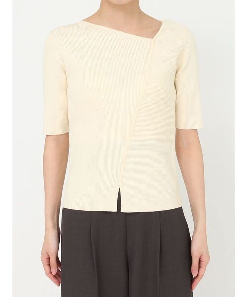 LAGUNAMOON(ラグナムーン)の「アシンメトリーリブスリットニットプルオーバー(ニット/セーター・レディース・ミント/アイボリー/ブラック・FREE)」の18枚目の写真