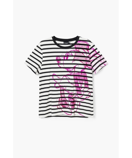 Desigual(デシグアル)の「MICKEYDRAWING Tシャツショートスリーブ(シャツ/ブラウス・レディース・ブラック/ホワイト/ホワイト×ブラック・S/M/L/XL/XS/XXL)」の2枚目の写真