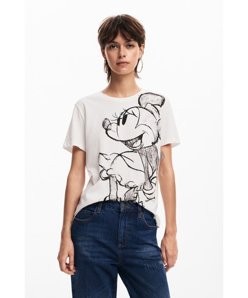 Desigual(デシグアル)の「MICKEYDRAWING Tシャツショートスリーブ(シャツ/ブラウス・レディース・ブラック/ホワイト/ホワイト×ブラック・S/M/L/XL/XS/XXL)」の10枚目の写真