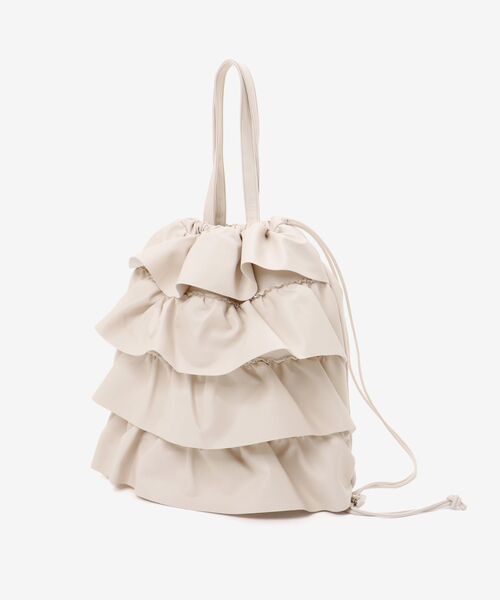 MAJESTIC LEGON（マジェスティックレゴン）の「2wayフリルナップサック（バックパック/リュック・レディース・アイボリー/ブラック・FREE）」の9枚目の写真