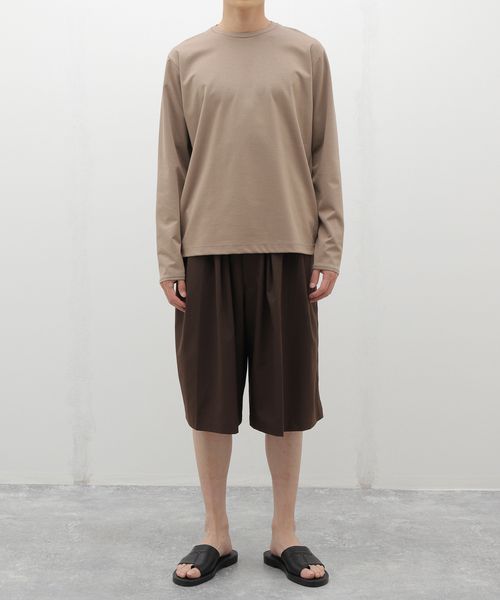 Sillage（シアージ）の「Sillage (シアージ) WOOL TROPICAL CIRCULAR SHORTS SL24SS-CSP（その他パンツ・メンズ・ブラウン・FREE）」の2枚目の写真