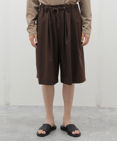 Sillage（シアージ）の「Sillage (シアージ) WOOL TROPICAL CIRCULAR SHORTS SL24SS-CSP（その他パンツ・メンズ・ブラウン・FREE）」の3枚目の写真