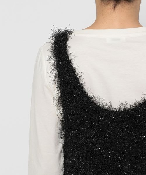 LOWRYS FARM（ローリーズファーム）の「シャギービスチェ　 135641（キャミソール・レディース・アイボリー/ブラック/グレー・FREE）」の20枚目の写真