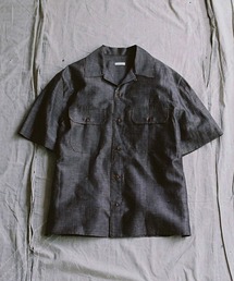 新品★LIDNM LINEN WOOL PINHEAD SHIRT S リドム LIDNM（リドム）の「LINEN WOOL PINHEAD SHIRT（シャツ/ブラウス