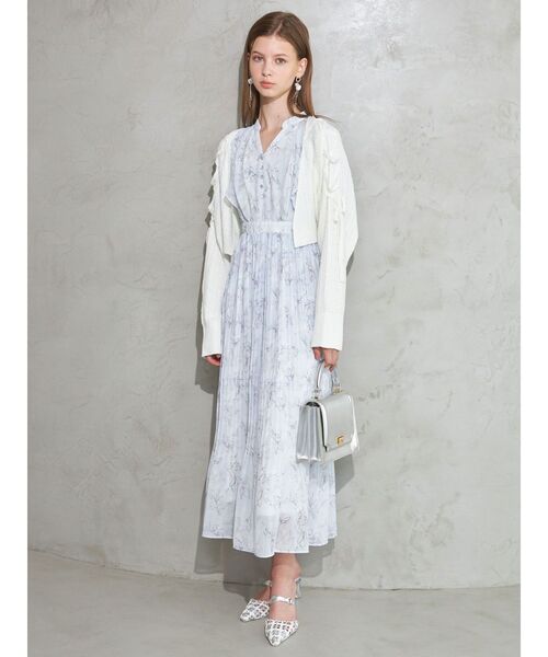 MERCURYDUO（マーキュリーデュオ）の「ショルダーレースアップボレロ（カーディガン/ボレロ・レディース・ライトブルー/アイボリー・FREE）」の8枚目の写真