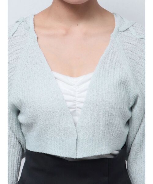 MERCURYDUO（マーキュリーデュオ）の「ショルダーレースアップボレロ（カーディガン/ボレロ・レディース・ライトブルー/アイボリー・FREE）」の16枚目の写真