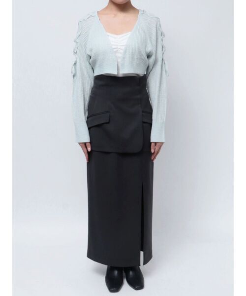 MERCURYDUO（マーキュリーデュオ）の「ショルダーレースアップボレロ（カーディガン/ボレロ・レディース・ライトブルー/アイボリー・FREE）」の20枚目の写真