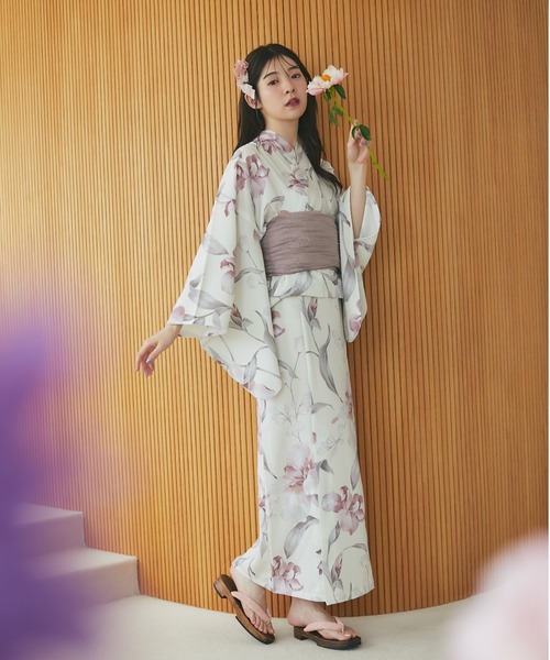 【新品未使用】tocco ２ＷＡＹ♪可憐に咲き誇る、鈴蘭×菖蒲柄セパレート浴衣 2WAY♪可憐に咲き誇る、鈴蘭×菖蒲柄セパレート浴衣