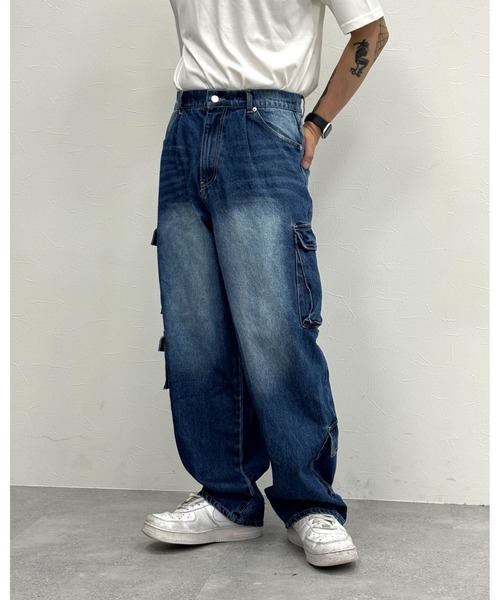 セール】3.3 Field Trip／ワイドカーゴデニムパンツ（デニムパンツ