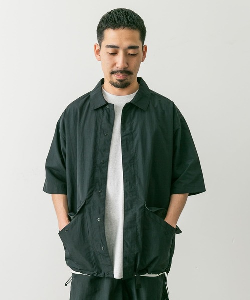 Foxfire（フォックスファイヤー）の「『別注』Foxfire×DOORS　ナイロンオーバーシャツ（シャツ/ブラウス・メンズ・オリーブ/ブラック・MEDIUM/LARGE）」の6枚目の写真