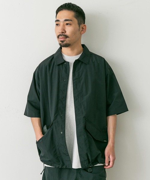 Foxfire（フォックスファイヤー）の「『別注』Foxfire×DOORS　ナイロンオーバーシャツ（シャツ/ブラウス・メンズ・オリーブ/ブラック・MEDIUM/LARGE）」の7枚目の写真