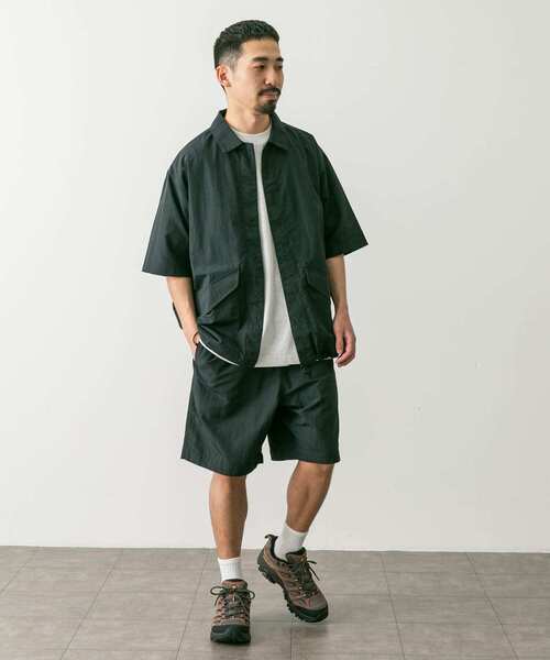 Foxfire（フォックスファイヤー）の「『別注』Foxfire×DOORS　ナイロンオーバーシャツ（シャツ/ブラウス・メンズ・オリーブ/ブラック・MEDIUM/LARGE）」の9枚目の写真