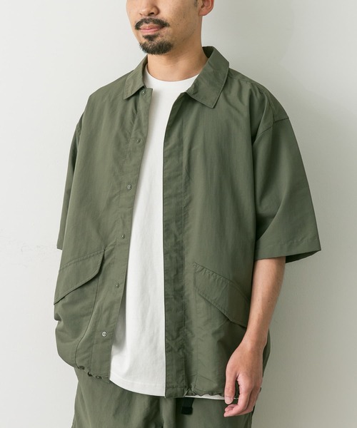 Foxfire（フォックスファイヤー）の「『別注』Foxfire×DOORS　ナイロンオーバーシャツ（シャツ/ブラウス・メンズ・オリーブ/ブラック・MEDIUM/LARGE）」の11枚目の写真