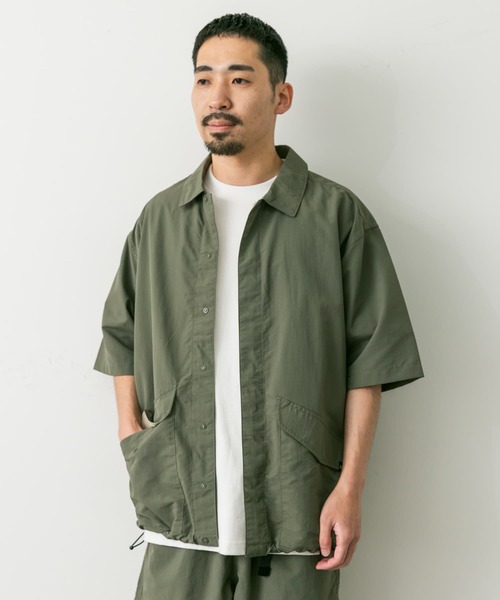 Foxfire（フォックスファイヤー）の「『別注』Foxfire×DOORS　ナイロンオーバーシャツ（シャツ/ブラウス・メンズ・オリーブ/ブラック・MEDIUM/LARGE）」の13枚目の写真