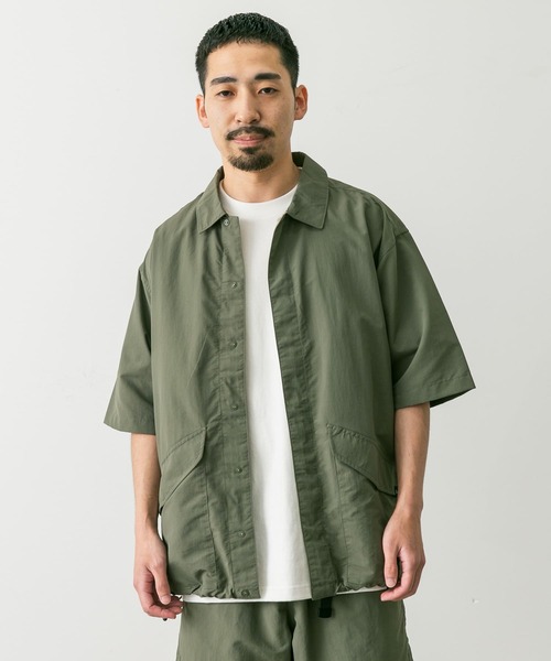 Foxfire（フォックスファイヤー）の「『別注』Foxfire×DOORS　ナイロンオーバーシャツ（シャツ/ブラウス・メンズ・オリーブ/ブラック・MEDIUM/LARGE）」の14枚目の写真