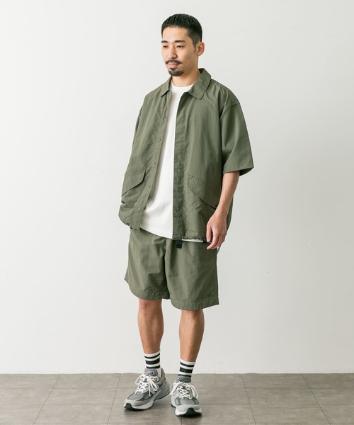 Foxfire（フォックスファイヤー）の「『別注』Foxfire×DOORS　ナイロンオーバーシャツ（シャツ/ブラウス・メンズ・オリーブ/ブラック・MEDIUM/LARGE）」の16枚目の写真