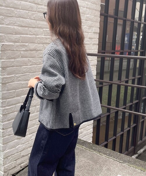 Traditional Weatherwear（トラディショナルウェザーウェア）の「【別注】【Traditional Weatherwear】ARKLEY A-LINE W-FACE JERSEY（ブルゾン・レディース・ブラック系その他・34/32）」の18枚目の写真