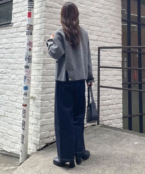 Traditional Weatherwear（トラディショナルウェザーウェア）の「【別注】【Traditional Weatherwear】ARKLEY A-LINE W-FACE JERSEY（ブルゾン・レディース・ブラック系その他・34/32）」の16枚目の写真