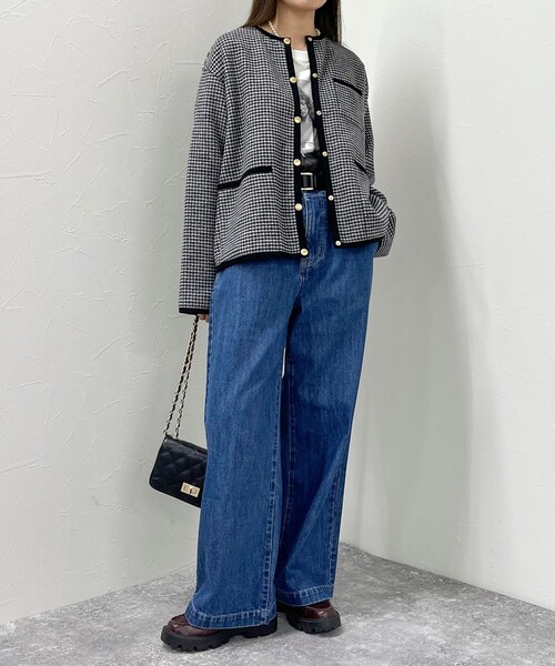 Traditional Weatherwear（トラディショナルウェザーウェア）の「【別注】【Traditional Weatherwear】ARKLEY A-LINE W-FACE JERSEY（ブルゾン・レディース・ブラック系その他・34/32）」の15枚目の写真