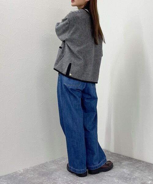 Traditional Weatherwear（トラディショナルウェザーウェア）の「【別注】【Traditional Weatherwear】ARKLEY A-LINE W-FACE JERSEY（ブルゾン・レディース・ブラック系その他・34/32）」の13枚目の写真