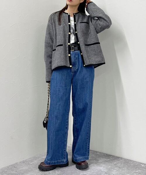 Traditional Weatherwear（トラディショナルウェザーウェア）の「【別注】【Traditional Weatherwear】ARKLEY A-LINE W-FACE JERSEY（ブルゾン・レディース・ブラック系その他・34/32）」の11枚目の写真