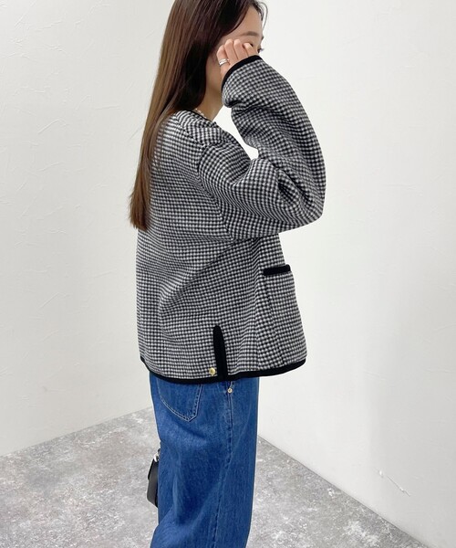 Traditional Weatherwear（トラディショナルウェザーウェア）の「【別注】【Traditional Weatherwear】ARKLEY A-LINE W-FACE JERSEY（ブルゾン・レディース・ブラック系その他・34/32）」の8枚目の写真