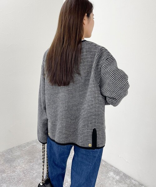 Traditional Weatherwear（トラディショナルウェザーウェア）の「【別注】【Traditional Weatherwear】ARKLEY A-LINE W-FACE JERSEY（ブルゾン・レディース・ブラック系その他・34/32）」の7枚目の写真