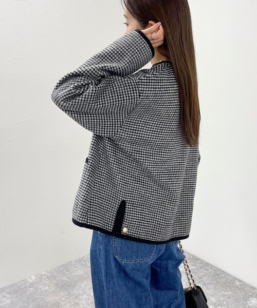 Traditional Weatherwear（トラディショナルウェザーウェア）の「【別注】【Traditional Weatherwear】ARKLEY A-LINE W-FACE JERSEY（ブルゾン・レディース・ブラック系その他・34/32）」の6枚目の写真