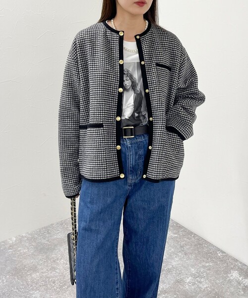 Traditional Weatherwear（トラディショナルウェザーウェア）の「【別注】【Traditional Weatherwear】ARKLEY A-LINE W-FACE JERSEY（ブルゾン・レディース・ブラック系その他・34/32）」の4枚目の写真