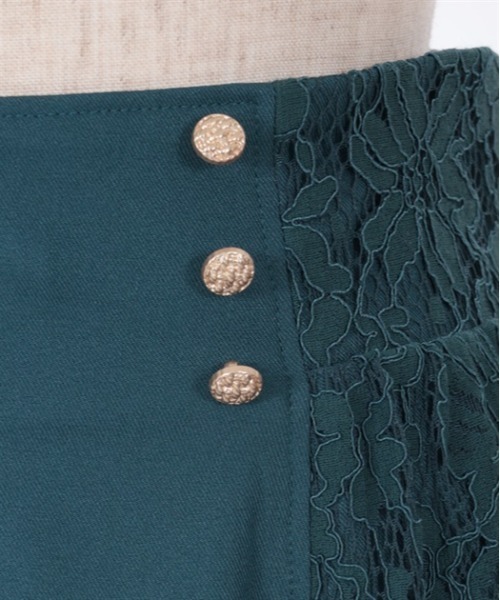 axes femme（アクシーズファム）の「サイドレーススカート（スカート・レディース・ブラック/キナリ/グリーン・FREE）」の9枚目の写真