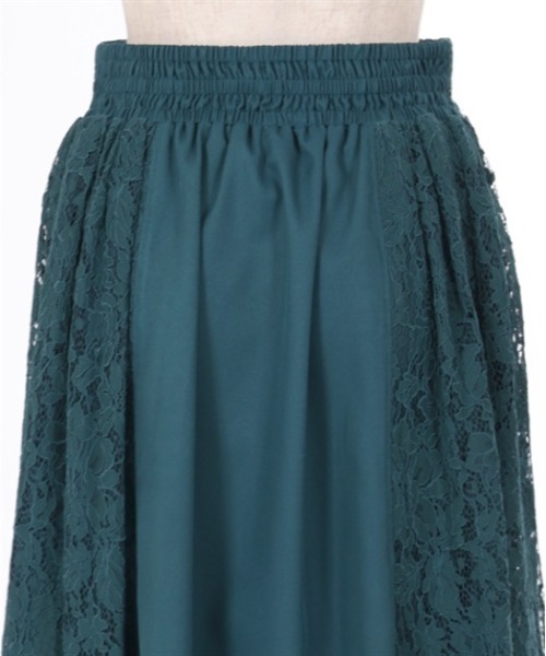 axes femme（アクシーズファム）の「サイドレーススカート（スカート・レディース・ブラック/キナリ/グリーン・FREE）」の13枚目の写真