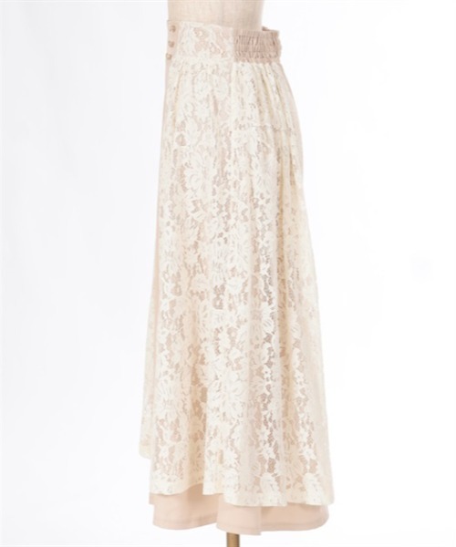 axes femme（アクシーズファム）の「サイドレーススカート（スカート・レディース・ブラック/キナリ/グリーン・FREE）」の15枚目の写真