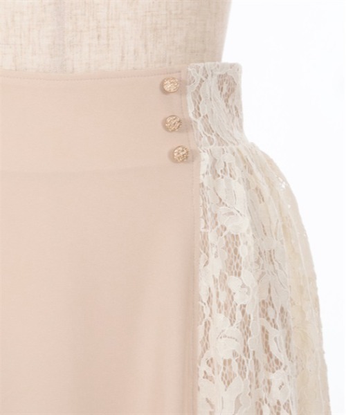 axes femme（アクシーズファム）の「サイドレーススカート（スカート・レディース・ブラック/キナリ/グリーン・FREE）」の17枚目の写真