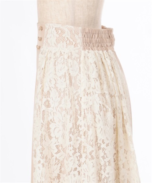 axes femme（アクシーズファム）の「サイドレーススカート（スカート・レディース・ブラック/キナリ/グリーン・FREE）」の19枚目の写真