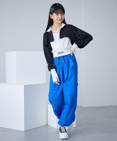 BISKEE（ビスキー）の「Wウエストカーゴパンツ(140cm~160cm)（カーゴ