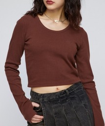 LAGUA LOGO RIB トップス
