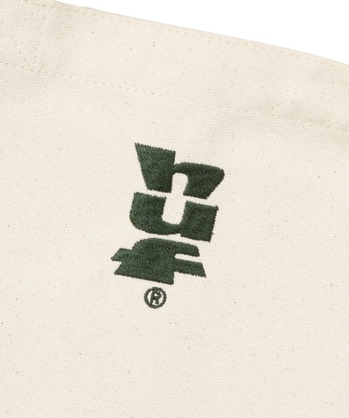 HUF(ハフ)の「MEGABLAST 2WAY TOTE BAG / HUF ハフ コットンキャンバス トートバッグ A4(トートバッグ・メンズ・ナチュラル/ブラック・ONE SIZE)」の7枚目の写真