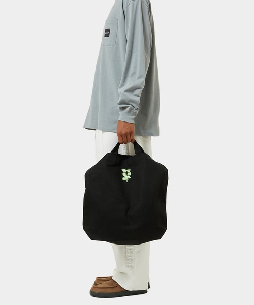 HUF(ハフ)の「MEGABLAST 2WAY TOTE BAG / HUF ハフ コットンキャンバス トートバッグ A4(トートバッグ・メンズ・ナチュラル/ブラック・ONE SIZE)」の11枚目の写真