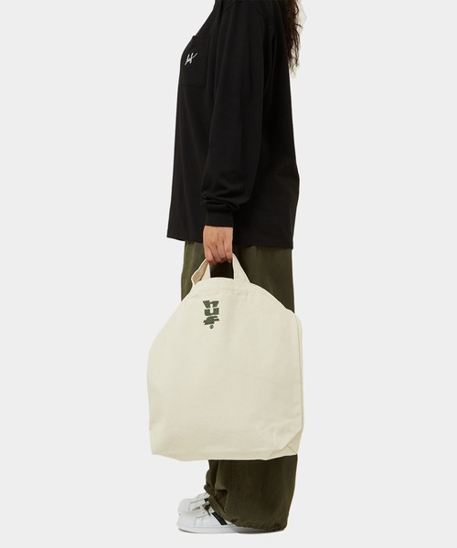 HUF(ハフ)の「MEGABLAST 2WAY TOTE BAG / HUF ハフ コットンキャンバス トートバッグ A4(トートバッグ・メンズ・ナチュラル/ブラック・ONE SIZE)」の14枚目の写真