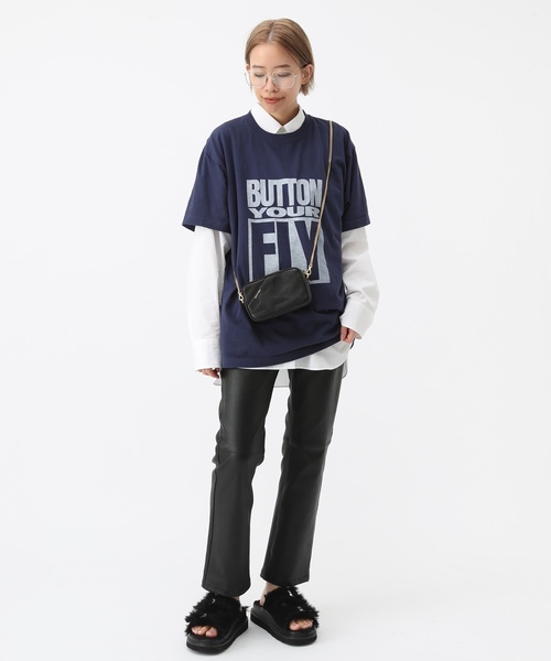 GOOD ROCK SPEED(グッドロックスピード)の「【GOOD ROCK SPEED / グッドロックスピード】追加 別注BUTTON YOUR FLY T-SH(Tシャツ/カットソー・レディース・ネイビー・FREE)」の21枚目の写真