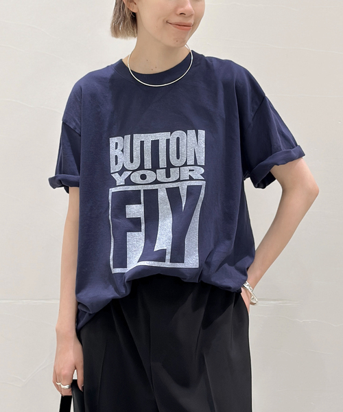GOOD ROCK SPEED(グッドロックスピード)の「【GOOD ROCK SPEED / グッドロックスピード】追加 別注BUTTON YOUR FLY T-SH(Tシャツ/カットソー・レディース・ネイビー・FREE)」の18枚目の写真