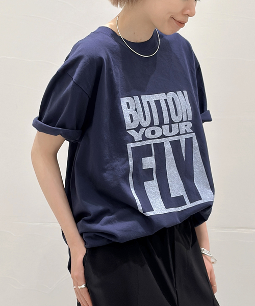 GOOD ROCK SPEED(グッドロックスピード)の「【GOOD ROCK SPEED / グッドロックスピード】追加 別注BUTTON YOUR FLY T-SH(Tシャツ/カットソー・レディース・ネイビー・FREE)」の17枚目の写真