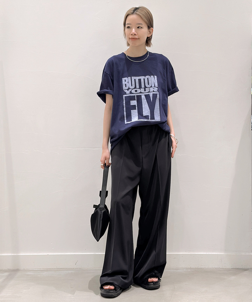 GOOD ROCK SPEED(グッドロックスピード)の「【GOOD ROCK SPEED / グッドロックスピード】追加 別注BUTTON YOUR FLY T-SH(Tシャツ/カットソー・レディース・ネイビー・FREE)」の15枚目の写真