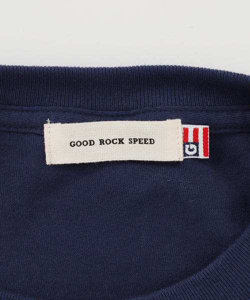 GOOD ROCK SPEED(グッドロックスピード)の「【GOOD ROCK SPEED / グッドロックスピード】追加 別注BUTTON YOUR FLY T-SH(Tシャツ/カットソー・レディース・ネイビー・FREE)」の3枚目の写真